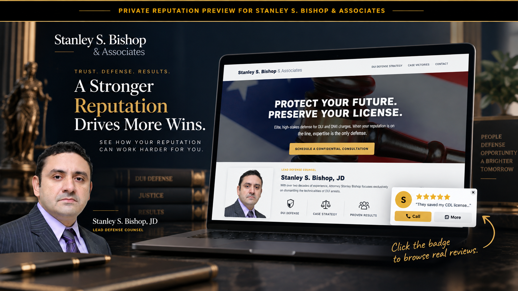 Private Reputation Preview prepared for Stanley S. Bishop & Associates